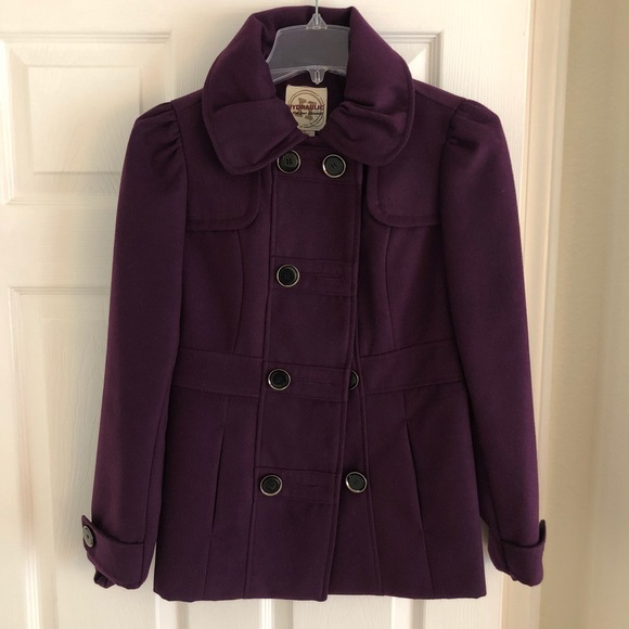 NEW Purple Pea Coat - Picture 1 of 5